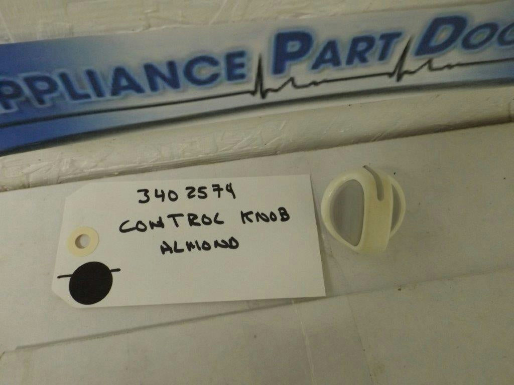 KENMORE WASHER 3402574 CONTROL KNOB, ALMOND USED KENMORE WASHER 3402574 CONTROL KNOB, ALMOND USED